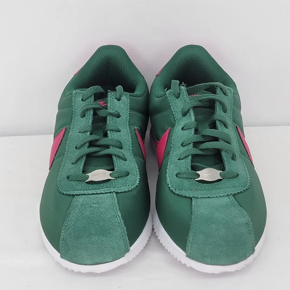 Nike Cortez TXT GS Gorge Green Wild Cherry Pink Sneakers Kids 7Y
